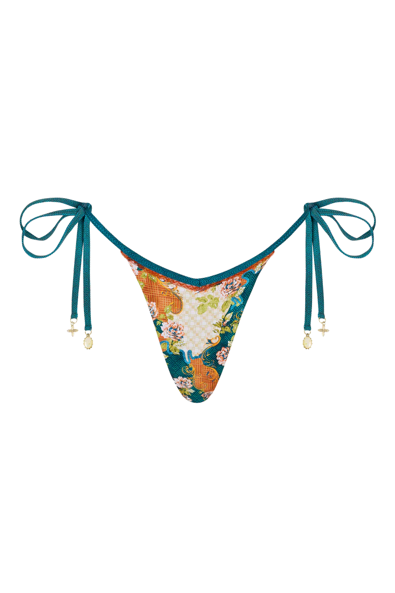 İpli Firuze Alt Bikini